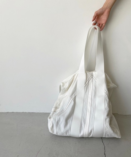 CANAL JEAN（キャナルジーン）の「RCW BLUE LABEL(ブルーレーベル) ボストンバッグ（ボストンバッグ・レディース・ホワイト/グリーン・ONE SIZE）」の14枚目の写真