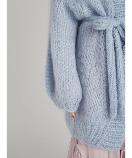 FURFUR（ファーファー）の「ハンドモヘアカーディガン（カーディガン/ボレロ・レディース・ピンク/ブラック/ブルー・FREE）」の5枚目の写真