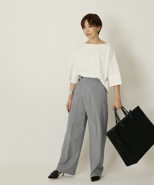JOURNAL STANDARD L&#39;ESSAGE / ジャーナル​スタンダードレサージュ | 2021SS | AYA KANEKO × L’ESSAGE Vネックシャツ 金子綾 | F | ベージュ | レディース JOURNAL STANDARD L'ESSAGE / ジャーナル?スタンダー