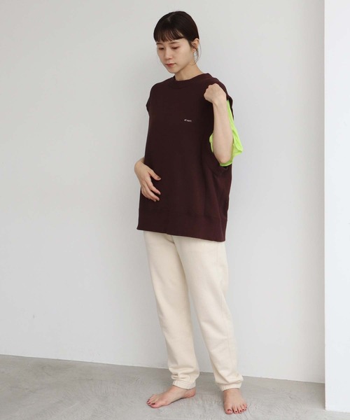 note et silence (ノートエシロンス)の「◇et sort. 甘撚り裏毛 スウェットパンツ(その他パンツ・レディース・キナリ/ダークブラウン/トップグレー・FREE)」の19枚目の写真