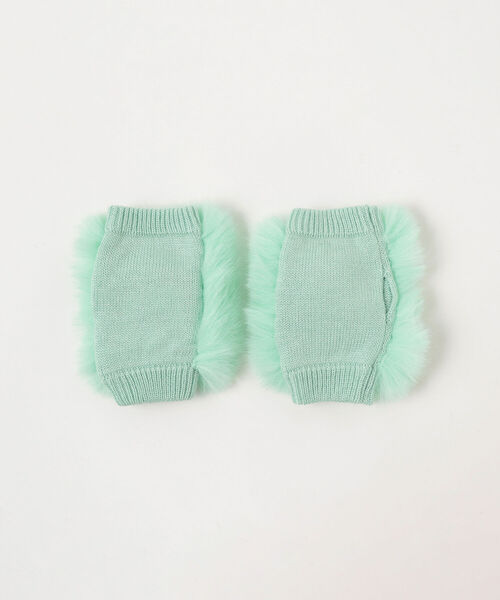 Ray BEAMS（レイビームス）の「Ray BEAMS / フェイク ミンク ハンドウォーマー（手袋・レディース・オレンジ/ミント・ONE SIZE）」の8枚目の写真