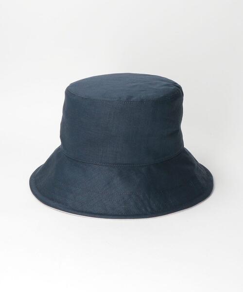 BEAUTY&YOUTH UNITED ARROWS(ビューティーアンドユースユナイテッドアローズ)の「BY 麻xコットン リバーシブル ハット ◆(ハット・レディース・ネイビー/ナチュラル・FREE)」の3枚目の写真