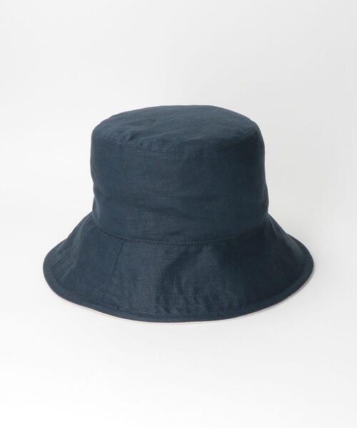 BEAUTY&YOUTH UNITED ARROWS(ビューティーアンドユースユナイテッドアローズ)の「BY 麻xコットン リバーシブル ハット ◆(ハット・レディース・ネイビー/ナチュラル・FREE)」の4枚目の写真