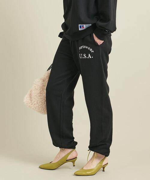 Russell Athletic（ラッセルアスレティック）の「【別注】＜RUSSELL ATHLETIC＞カレッジロゴスウェットパンツ ∴（スウェットパンツ・レディース・ライトグレー/ブラック/ワインレッド・FREE）」の12枚目の写真