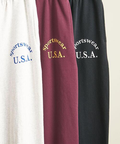 Russell Athletic（ラッセルアスレティック）の「【別注】＜RUSSELL ATHLETIC＞カレッジロゴスウェットパンツ ∴（スウェットパンツ・レディース・ライトグレー/ブラック/ワインレッド・FREE）」の10枚目の写真