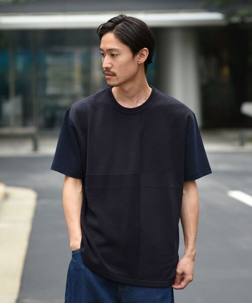 SHIPS（シップス）の「SHIPS: ニットドッキング Tシャツ（Tシャツ/カットソー・メンズ・ホワイト/グレー/ブルー/ネイビー・SMALL/MEDIUM/LARGE/X-LARGE）」の21枚目の写真