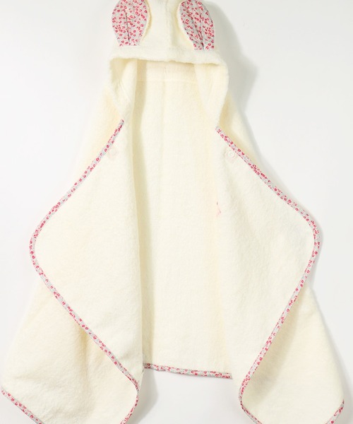 BRANSHES（ブランシェス）の「うさ耳花柄今治産バスローブ（その他ベビー用品・キッズ・ピンク・F）」の3枚目の写真