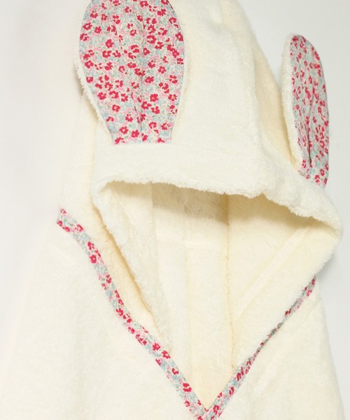 BRANSHES（ブランシェス）の「うさ耳花柄今治産バスローブ（その他ベビー用品・キッズ・ピンク・F）」の5枚目の写真