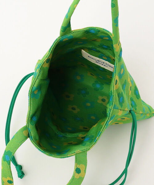BEAMS BOY（ビームスボーイ）の「BEAMS BOY / ボーイ ジャカード キャンディバッグ（ハンドバッグ・レディース・グリーン/サックスブルー・ONE SIZE）」の5枚目の写真