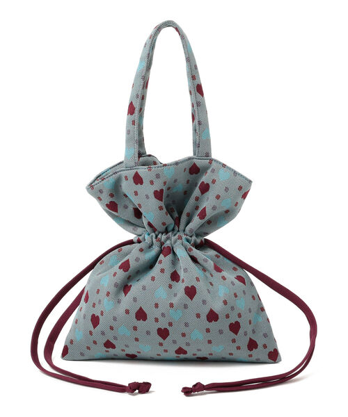 BEAMS BOY（ビームスボーイ）の「BEAMS BOY / ボーイ ジャカード キャンディバッグ（ハンドバッグ・レディース・グリーン/サックスブルー・ONE SIZE）」の3枚目の写真