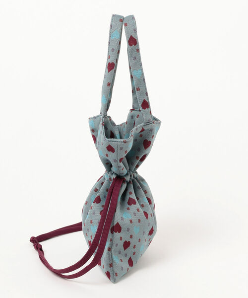 BEAMS BOY（ビームスボーイ）の「BEAMS BOY / ボーイ ジャカード キャンディバッグ（ハンドバッグ・レディース・グリーン/サックスブルー・ONE SIZE）」の7枚目の写真