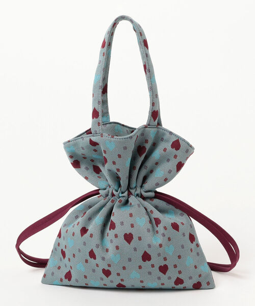 BEAMS BOY（ビームスボーイ）の「BEAMS BOY / ボーイ ジャカード キャンディバッグ（ハンドバッグ・レディース・グリーン/サックスブルー・ONE SIZE）」の8枚目の写真