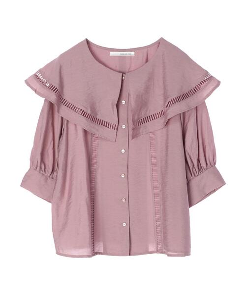 ELENCARE DUE(エレンカーレデュエ)の「・ELENCARE DUE ハシゴレースブラウス*(シャツ/ブラウス・レディース・ピンク/ベージュ/ブラック/チャコールグレー・FREE)」の6枚目の写真