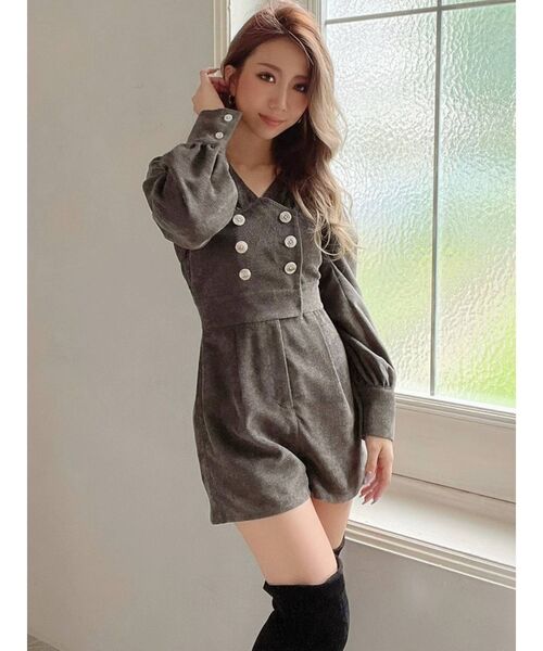 RESEXXY（リゼクシー）の「ボリュームスリーブショートコンビネゾン（つなぎ/オールインワン・レディース・ブラウン/グリーン/ベージュ・FREE）」の18枚目の写真