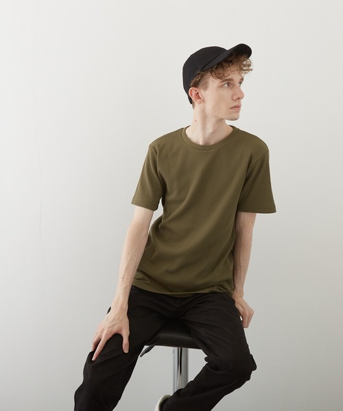TONE SELECT WEAR(トーンセレクトウェア)の「【TONE BY AS】サーマル半袖クルーネックTEE(BL)(Tシャツ/カットソー・メンズ・ホワイト/ブラック/ネイビー/グレー/カーキ/サックスブルー/ライトピンク・LARGE/X-LARGE/MEDIUM)」の12枚目の写真