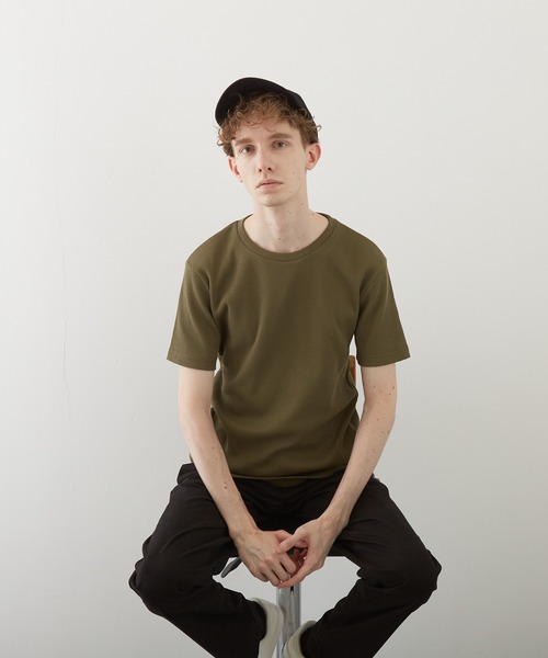TONE SELECT WEAR(トーンセレクトウェア)の「【TONE BY AS】サーマル半袖クルーネックTEE(BL)(Tシャツ/カットソー・メンズ・ホワイト/ブラック/ネイビー/グレー/カーキ/サックスブルー/ライトピンク・LARGE/X-LARGE/MEDIUM)」の13枚目の写真