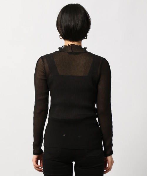 PAGEBOY(ページボーイ)の「ラインスリーブシアータートル(Tシャツ/カットソー・レディース・オフホワイト/ブラック・FREE)」の13枚目の写真