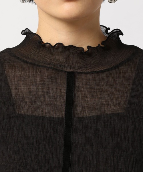 PAGEBOY(ページボーイ)の「ラインスリーブシアータートル(Tシャツ/カットソー・レディース・オフホワイト/ブラック・FREE)」の5枚目の写真