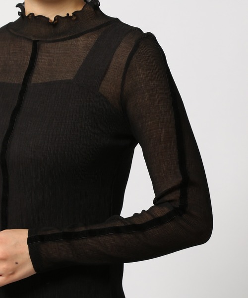 PAGEBOY(ページボーイ)の「ラインスリーブシアータートル(Tシャツ/カットソー・レディース・オフホワイト/ブラック・FREE)」の15枚目の写真