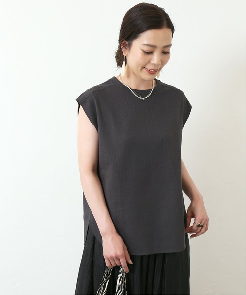 Simplicite（サンプリシテ）の「サーマルスリーブレスプルオーバー◆（Tシャツ/カットソー・レディース・ホワイト/ブラック/グレー・FREE）」の4枚目の写真