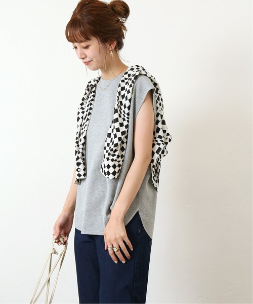 Simplicite（サンプリシテ）の「サーマルスリーブレスプルオーバー◆（Tシャツ/カットソー・レディース・ホワイト/ブラック/グレー・FREE）」の10枚目の写真