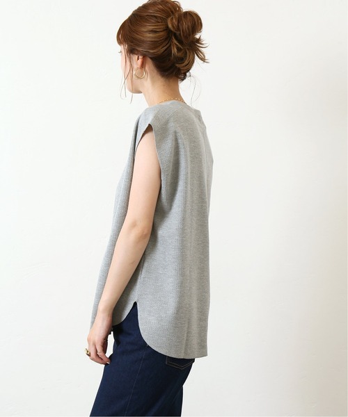 Simplicite（サンプリシテ）の「サーマルスリーブレスプルオーバー◆（Tシャツ/カットソー・レディース・ホワイト/ブラック/グレー・FREE）」の16枚目の写真