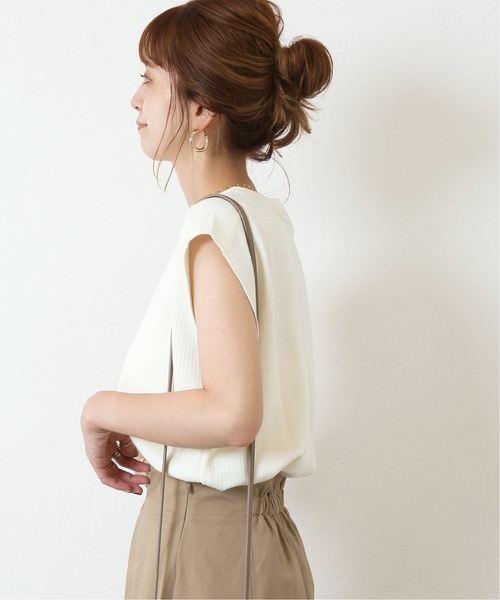 Simplicite（サンプリシテ）の「サーマルスリーブレスプルオーバー◆（Tシャツ/カットソー・レディース・ホワイト/ブラック/グレー・FREE）」の14枚目の写真