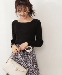 PROPORTION BODY DRESSING | 【美人百花10月号 掲載商品】スクエアタックリブニット / 1211270907(ニット/セーター)