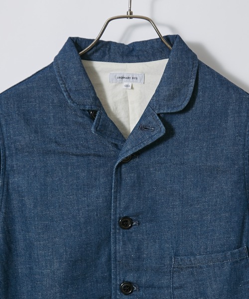 SAKULA(サクラ)の「【SAKULA/サクラ】WORK TAILORED JACKET/デニムワークテーラードジャケット(カバーオール・メンズ・インディゴブルー/ブルー・1/2)」の6枚目の写真