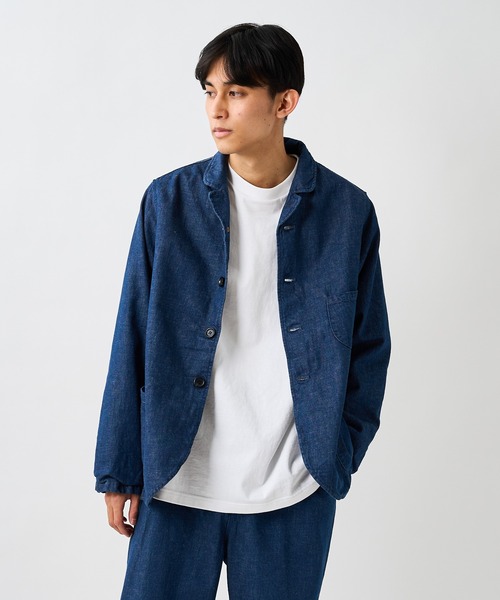 SAKULA(サクラ)の「【SAKULA/サクラ】WORK TAILORED JACKET/デニムワークテーラードジャケット(カバーオール・メンズ・インディゴブルー/ブルー・1/2)」の12枚目の写真