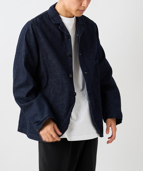 SAKULA(サクラ)の「【SAKULA/サクラ】WORK TAILORED JACKET/デニムワークテーラードジャケット(カバーオール・メンズ・インディゴブルー/ブルー・1/2)」の20枚目の写真