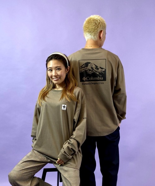 Columbia(コロンビア)の「columbia/コロンビア インペリアルパーク ロンT/ビッグシルエット バックプリントロンT PM0462(Tシャツ/カットソー・メンズ・ブラウン/グリーン/オフホワイト・L/S/XL/M)」の2枚目の写真