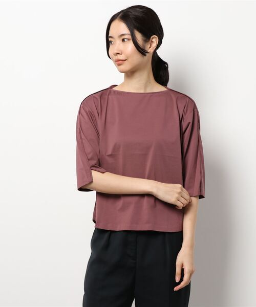 human woman(ヒューマンウーマン)の「プレ-ティング天竺 プルオーバー(Tシャツ/カットソー・レディース・グレー/ボルドー/カーキ・MEDIUM)」の7枚目の写真