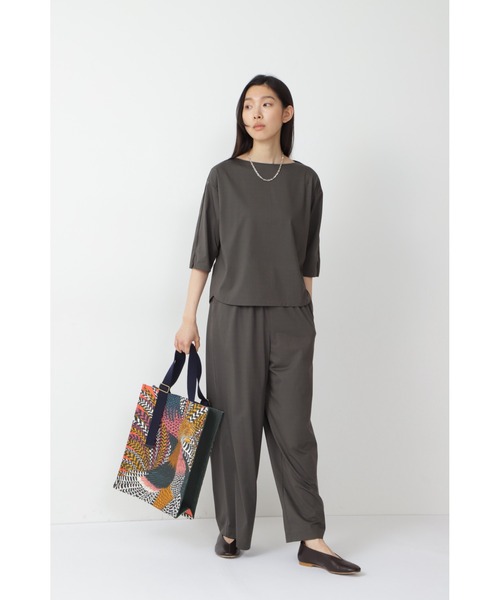 human woman(ヒューマンウーマン)の「プレ-ティング天竺 プルオーバー(Tシャツ/カットソー・レディース・グレー/ボルドー/カーキ・MEDIUM)」の19枚目の写真