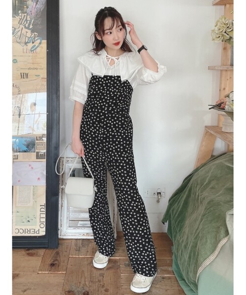 Cutie Blonde（キューティーブロンド）の「◆【S-L】サッカー柄アソートサロペット（サロペット/オーバーオール・レディース・ブラック/カーキ/ブラック系6・01/02/03）」の10枚目の写真