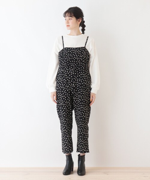 Cutie Blonde（キューティーブロンド）の「◆【S-L】サッカー柄アソートサロペット（サロペット/オーバーオール・レディース・ブラック/カーキ/ブラック系6・01/02/03）」の4枚目の写真