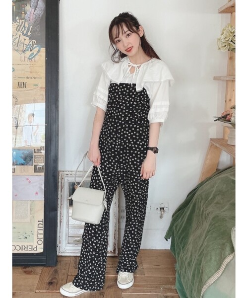 Cutie Blonde（キューティーブロンド）の「◆【S-L】サッカー柄アソートサロペット（サロペット/オーバーオール・レディース・ブラック/カーキ/ブラック系6・01/02/03）」の13枚目の写真