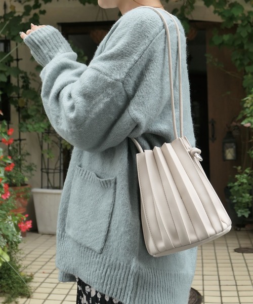 CORNERS（コーナーズ）の「モヘアライクビックカーディガン（カーディガン/ボレロ・レディース・ブラック/サックスブルー/アイボリー/グリーン・M）」の5枚目の写真