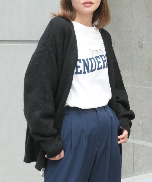 CORNERS（コーナーズ）の「モヘアライクビックカーディガン（カーディガン/ボレロ・レディース・ブラック/サックスブルー/アイボリー/グリーン・M）」の14枚目の写真