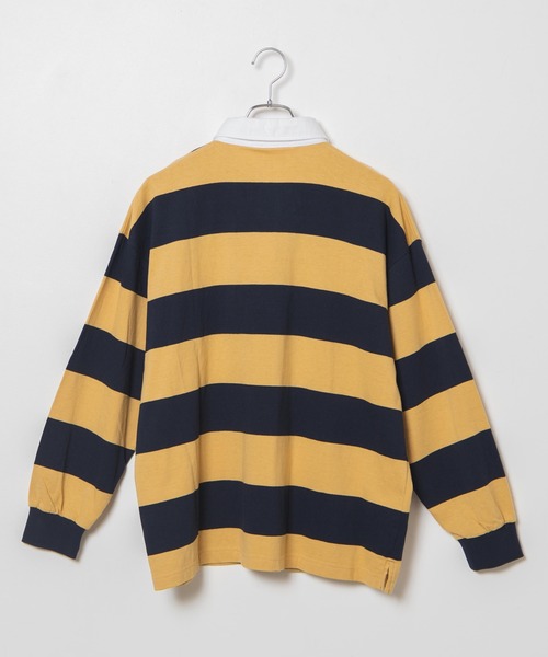U.S. POLO ASSN.（ユーエスポロアッスン）の「∴WEGO/U.S.POLO ASSN.ボーダーラガーシャツ（ポロシャツ・レディース・その他1/グリーン系その他5/イエロー系その他6・FREE）」の9枚目の写真