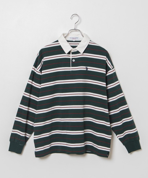 U.S. POLO ASSN.（ユーエスポロアッスン）の「∴WEGO/U.S.POLO ASSN.ボーダーラガーシャツ（ポロシャツ・レディース・その他1/グリーン系その他5/イエロー系その他6・FREE）」の21枚目の写真