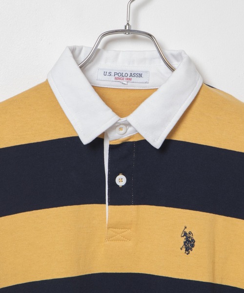 U.S. POLO ASSN.（ユーエスポロアッスン）の「∴WEGO/U.S.POLO ASSN.ボーダーラガーシャツ（ポロシャツ・レディース・その他1/グリーン系その他5/イエロー系その他6・FREE）」の15枚目の写真
