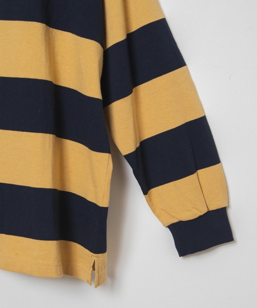 U.S. POLO ASSN.（ユーエスポロアッスン）の「∴WEGO/U.S.POLO ASSN.ボーダーラガーシャツ（ポロシャツ・レディース・その他1/グリーン系その他5/イエロー系その他6・FREE）」の6枚目の写真