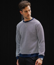 SOMEDIFF | 【SOEMDIFF】スウェットビッグシルエット2トーンワッフルトレーナー メンズ オーバーサイズ スウェット 春服 冬服(スウェット)