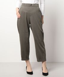 美ストレッチゆったり裾タックパンツ 股下61cm