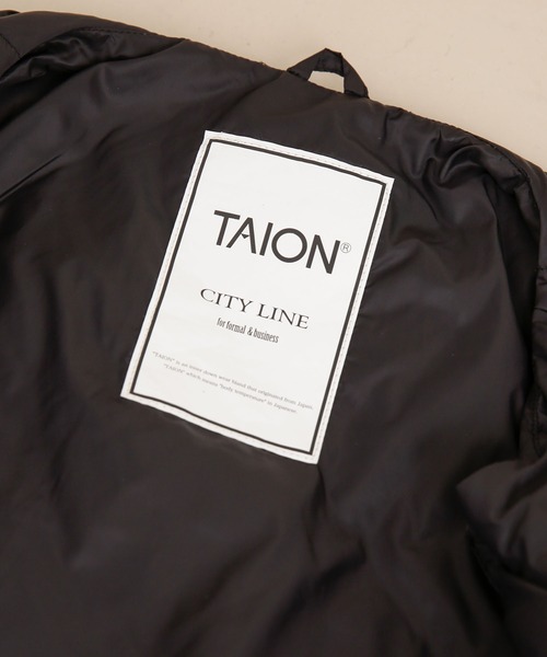 TAION（タイオン）の「TAION/クルーネックダウンジャケット（ダウンジャケット/コート・レディース・ブラック/オフホワイト/ライム・S/M/L）」の6枚目の写真
