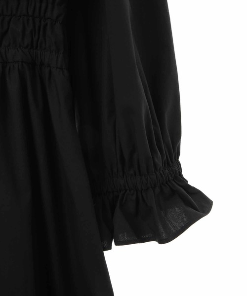 31 Sons de mode（トランテアン　ソン　ドゥ　モード）の「フリルタイプライターワンピース（ワンピース・レディース・ブラック/サックスブルー/オレンジ・36）」の6枚目の写真