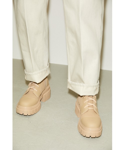 THROW by SLY（スローバイスライ）の「THROW CUPSOLE LACE UP BOOTS/レースアップブーツ（ブーツ・レディース・ベージュ/ブラック・SMALL/LARGE/MEDIUM）」の19枚目の写真