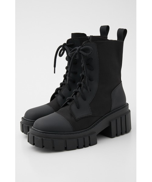 THROW by SLY（スローバイスライ）の「THROW CUPSOLE LACE UP BOOTS/レースアップブーツ（ブーツ・レディース・ベージュ/ブラック・SMALL/LARGE/MEDIUM）」の3枚目の写真