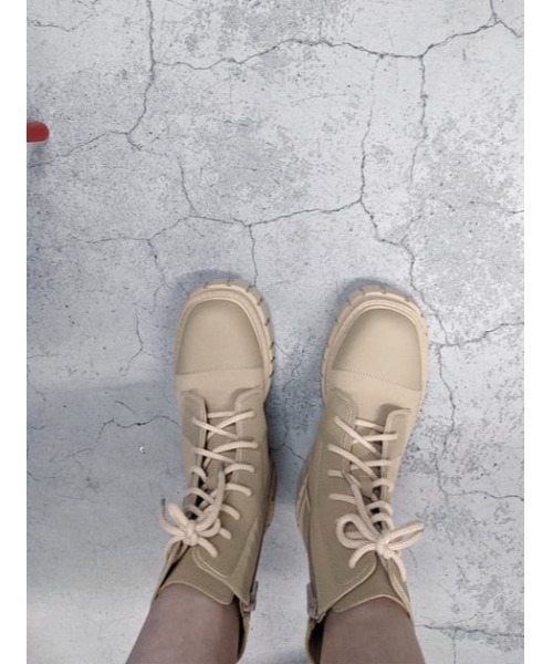 THROW by SLY（スローバイスライ）の「THROW CUPSOLE LACE UP BOOTS/レースアップブーツ（ブーツ・レディース・ベージュ/ブラック・SMALL/LARGE/MEDIUM）」の22枚目の写真